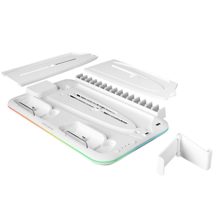 Mars Gaming MPS5-B2 Soporte Multifunción RGB Blanco Mars Gaming MPS5-B2 Soporte Multifunción RGB Blanco